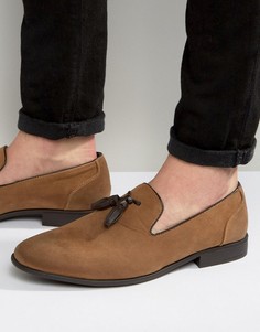 Светло-коричневые лоферы из искусственной замши ASOS - Рыжий