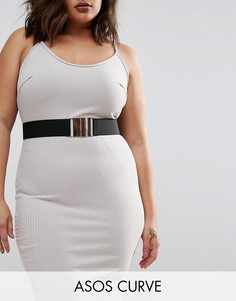 Черный эластичный ремень ASOS CURVE - Черный