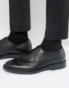 Кожаные туфли дерби с декоративной перфорацией Zign - Черный
