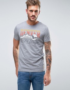Футболка с надписью в винтажном стиле Jack & Jones Vintage - Серый