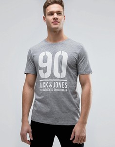 Футболка с логотипом Jack &amp; Jones Tech - Серый
