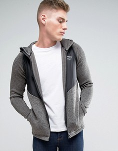 Длинное худи на молнии Jack &amp; Jones - Черный