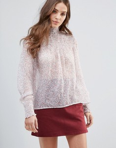 Свободный топ с высокой горловиной и цветочным принтом Vero Moda Malis - Мульти