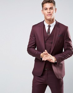 Зауженный пиджак из 100% шерсти ASOS - Фиолетовый