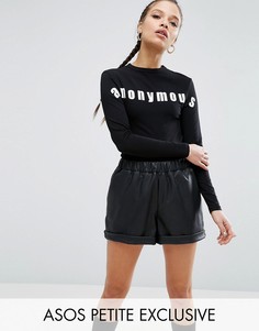 Боди Anonymous ASOS PETITE - Черный