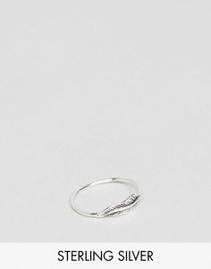 Серебряное кольцо в виде пера ASOS - Серебряный