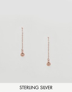 Серьги-подвески с покрытием из розового золота ASOS - Медный