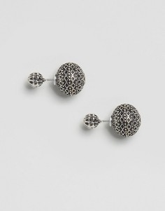Ажурные серьги-гвоздики ASOS - Серебряный