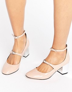 Туфли на блочном каблуке ASOS SNAPSHOT - Бежевый