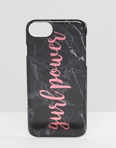 Чехол для iPhone 6/6S/7 с мраморным эффектом и принтом Girl Power Skinnydip - Мульти