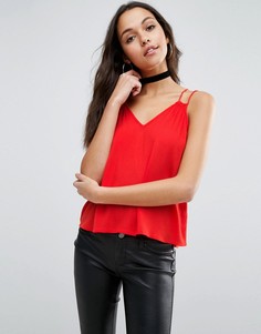 Топ с присборенной отделкой ASOS - Красный