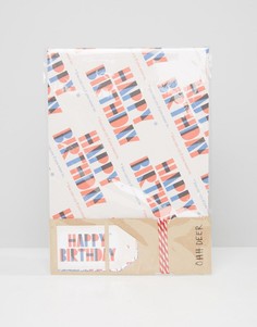 Подарочная упаковочная бумага с принтом Happy Birthday Ohh Deer - Мульти