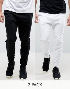 2 пары джоггеров скинни (белый/черный) ASOS - СКИДКА - Мульти