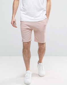 Розовые шорты скинни ASOS - Розовый
