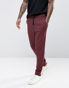 Бордовые зауженные джоггеры ASOS - Красный
