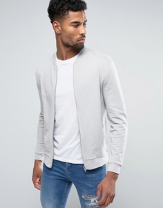 Серая куртка-пилот из трикотажа ASOS - Серый