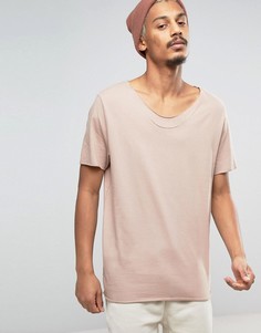 Свободная бежевая футболка ASOS - Коричневый
