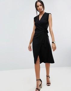 Платье-футляр с запахом ASOS - Черный