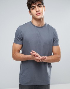 Плотная длинная футболка серого цвета ASOS - Серый