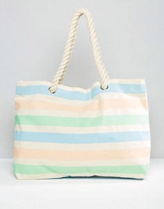 Пляжная сумка с пастельными полосками South Beach - Мульти