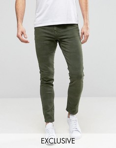 Камуфляжные джинсы скинни Brooklyn Supply Co - Зеленый