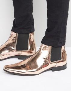 Ботинки челси с эффектом металлик ASOS - Медный