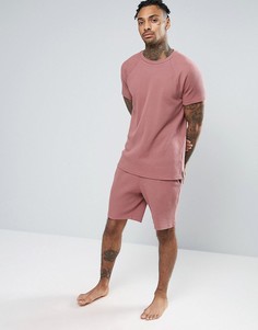 Розовые шорты с вафельным рисунком ASOS - Красный