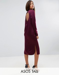 Платье миди с вырезом сзади ASOS TALL - Красный