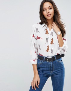 Блузка с принтом леопардов ASOS - Мульти