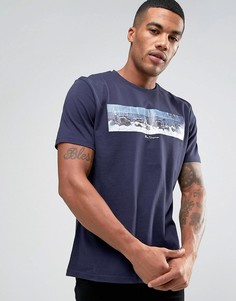 Футболка с принтом Ben Sherman - Темно-синий
