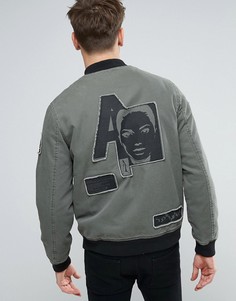 Куртка-пилот цвета хаки с нашивками ASOS - Зеленый
