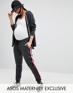 Контрастные джоггеры для беременных ASOS Maternity - Серый