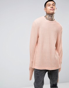 Фактурный оversize-джемпер со свободными рукавами ASOS - Розовый