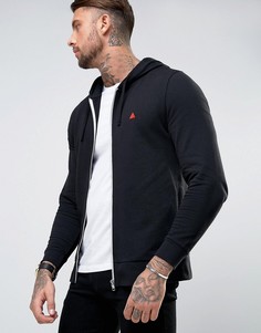 ASOS Zip Up Hoodie In Black With Logo - Черный
