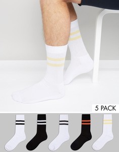 Набор из 5 пар носков в спортивном стиле ASOS - Мульти