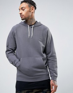 Серое свободное худи ASOS - Серый