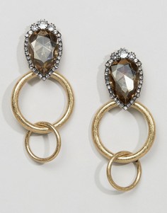 Серьги с камнями ASOS Premium - Прозрачный
