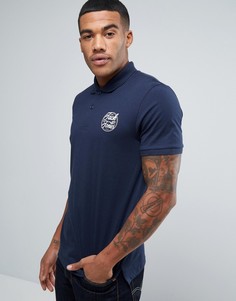 Поло с логотипом на груди Jack &amp; Jones - Темно-синий
