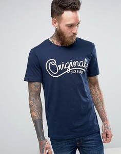 Футболка с логотипом Jack &amp; Jones Originals - Темно-синий