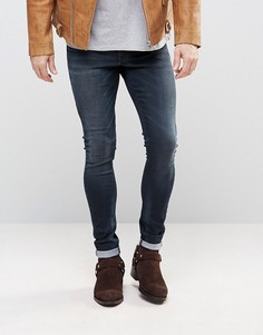 Темно-синие суперзауженные джинсы ASOS - Синий
