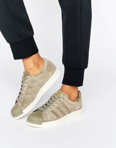 Бежевые кроссовки в стиле 80-х adidas Originals Superstar - Кремовый