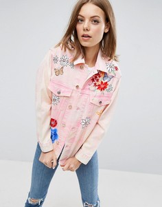 Выбеленная розовая джинсовая куртка Forget Me Not ASOS - Розовый