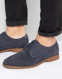 Темно-синие туфли из искусственной замши на шнуровке с отделкой ASOS - Темно-синий