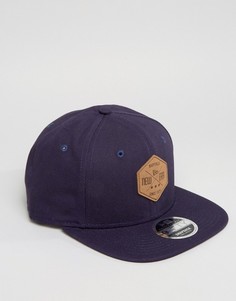 Парусиновая бейсболка с шестиугольной нашивкой New Era 9Fifty - Темно-синий