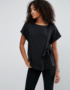 Топ с завязкой на талии ASOS - Черный