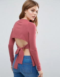Джемпер с вырезом и завязкой сзади ASOS - Фиолетовый