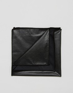 Черный платок для нагрудного кармана из искусственной кожи ASOS - Черный