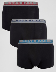 Набор из 3 черных боксеров-брифов BOSS By Hugo Boss - Черный
