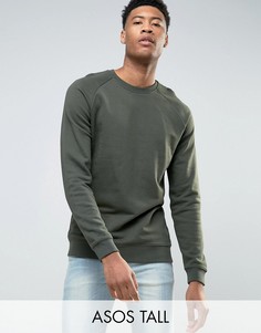 Свитшот цвета хаки ASOS TALL - Зеленый