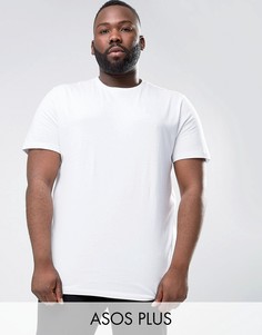 Белая длинная футболка ASOS PLUS - Белый